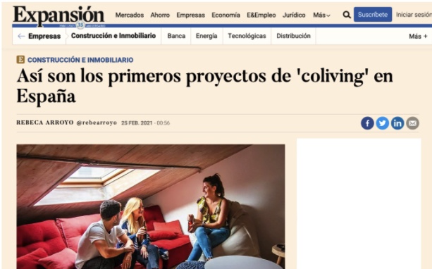 First Coliving projects in Spain by Expansión