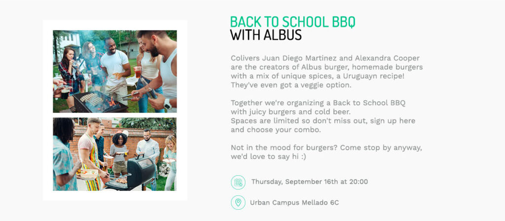 Urban Campus Community Activities September BBQ Albus Burguer
