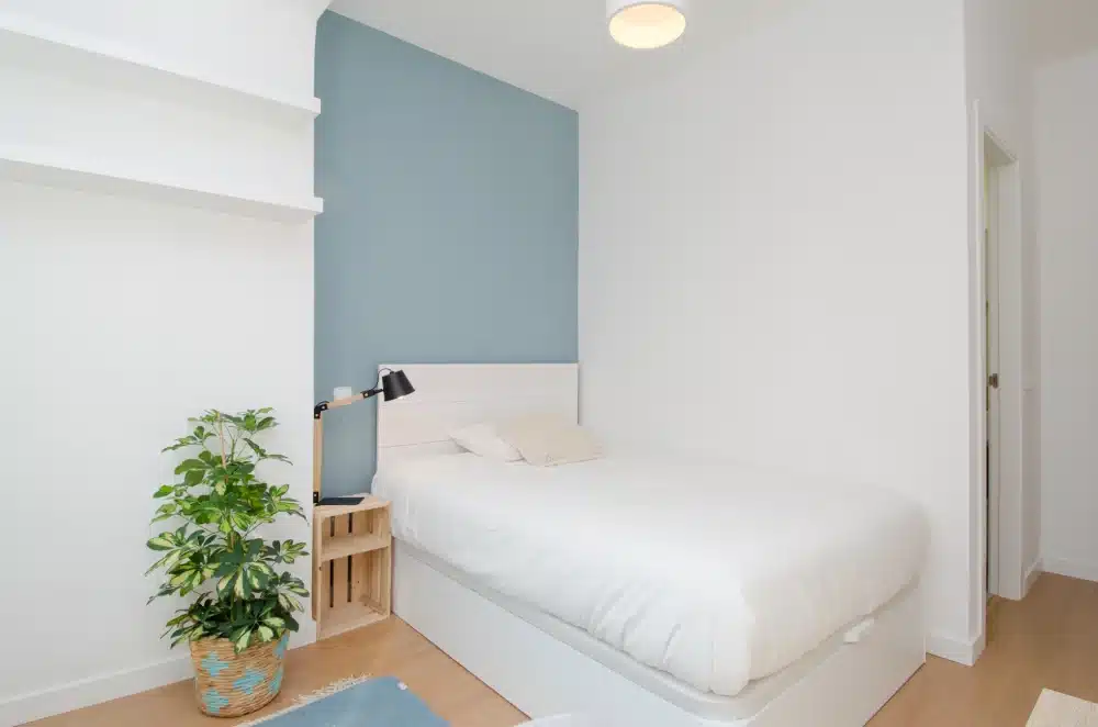 Bright room at Urban Campus Mellado Coliving Madrid, spacious layout