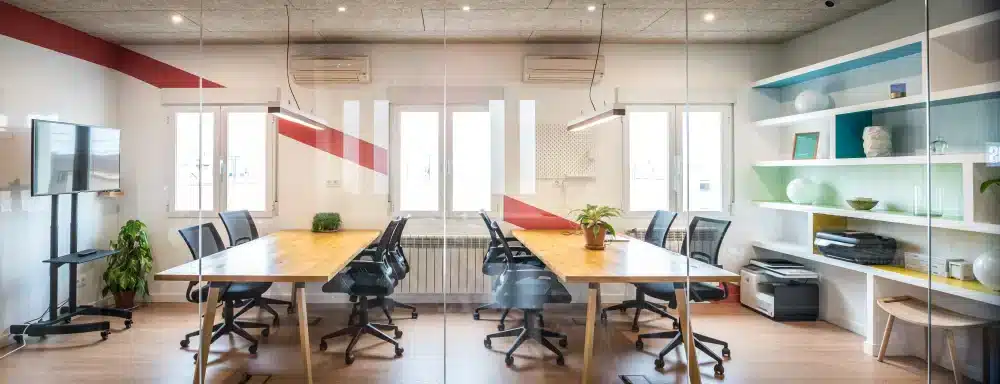 Coworking space at Urban Campus Mellado Madrid, shared desks